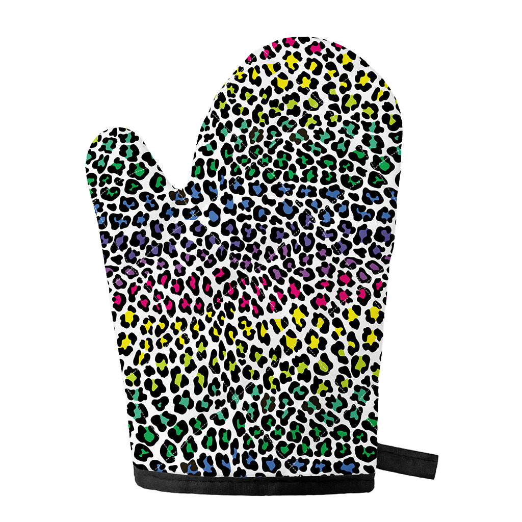 Colorful Leopard Print Single Oven Mitt