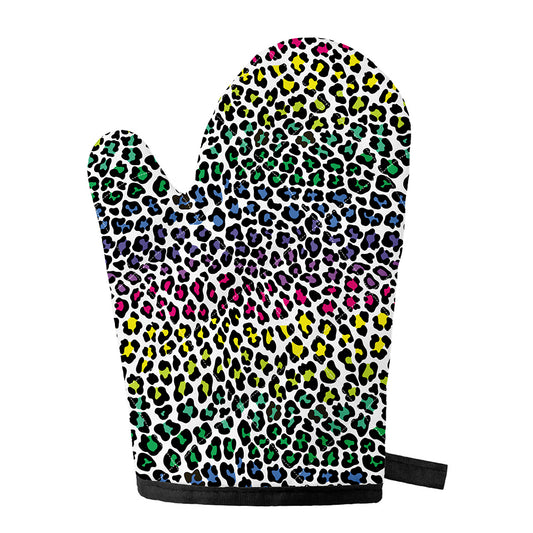 Colorful Leopard Print Single Oven Mitt