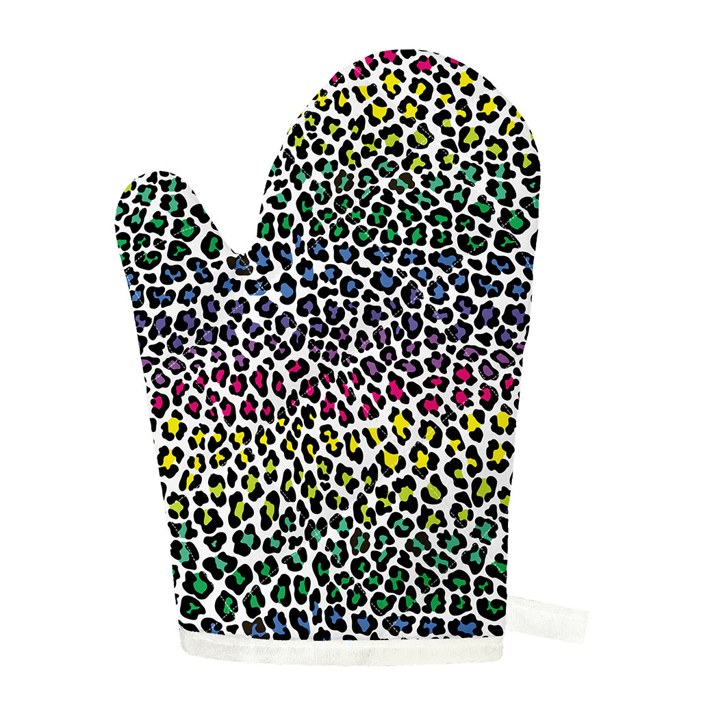 Colorful Leopard Print Single Oven Mitt