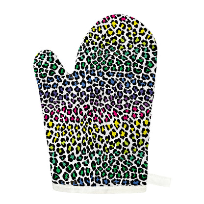 Colorful Leopard Print Single Oven Mitt