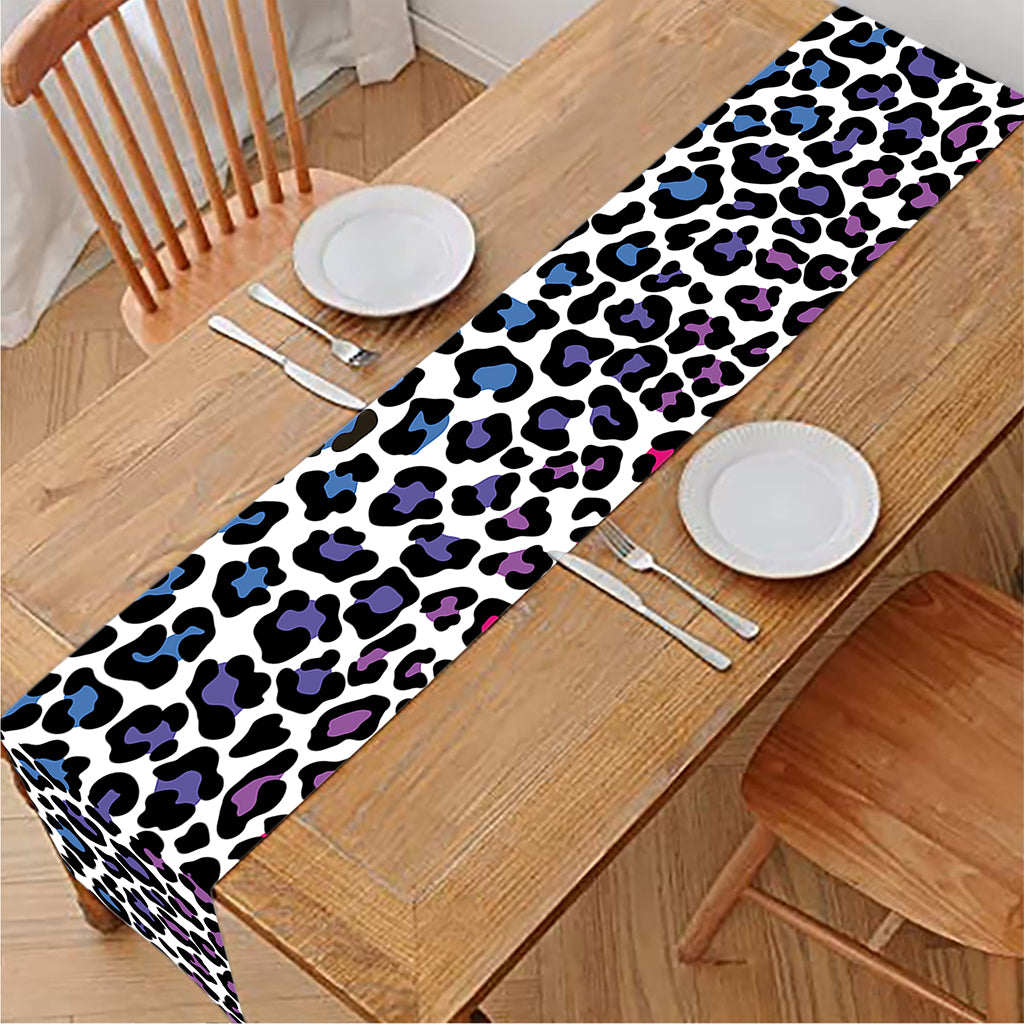 Colorful Leopard Print Table Runner