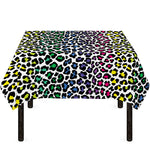 Colorful Leopard Print Tablecloth