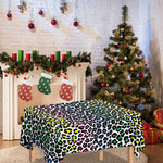 Colorful Leopard Print Tablecloth