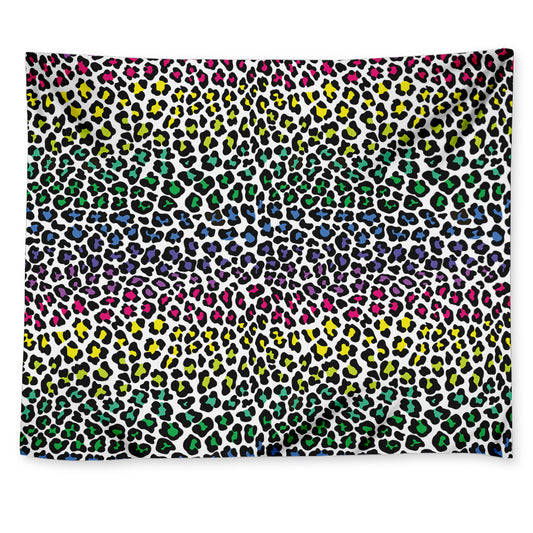 Colorful Leopard Print Tapestry