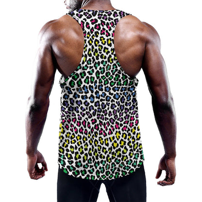 Colorful Leopard Print Training Tank Top