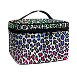 Colorful Leopard Print Travel Makeup Bag