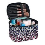 Colorful Leopard Print Travel Makeup Bag
