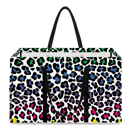 Colorful Leopard Print Utility Tote Bag