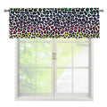 Colorful Leopard Print Window Valance