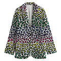 Colorful Leopard Print Women's Blazer