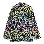 Colorful Leopard Print Women's Blazer