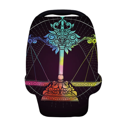 Colorful Libra Sign Print Baby Seat Cover