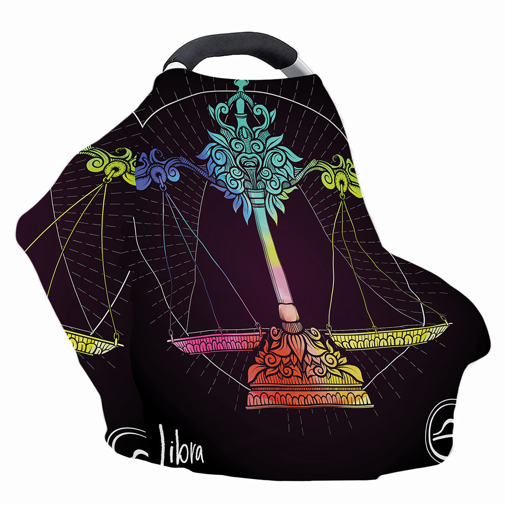 Colorful Libra Sign Print Baby Seat Cover