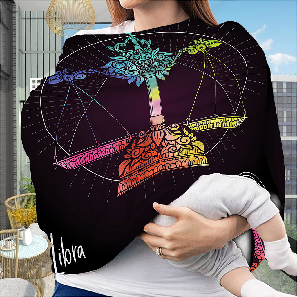 Colorful Libra Sign Print Baby Seat Cover