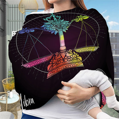 Colorful Libra Sign Print Baby Seat Cover