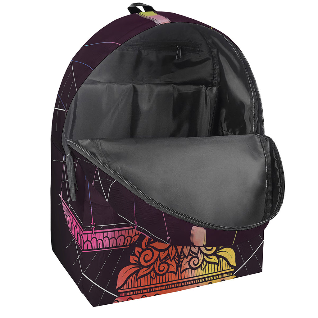 Colorful Libra Sign Print Backpack