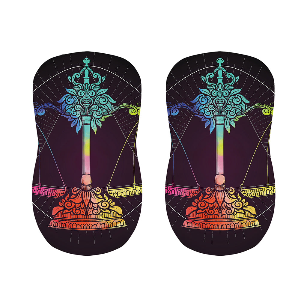 Colorful Libra Sign Print Bar Stool Covers