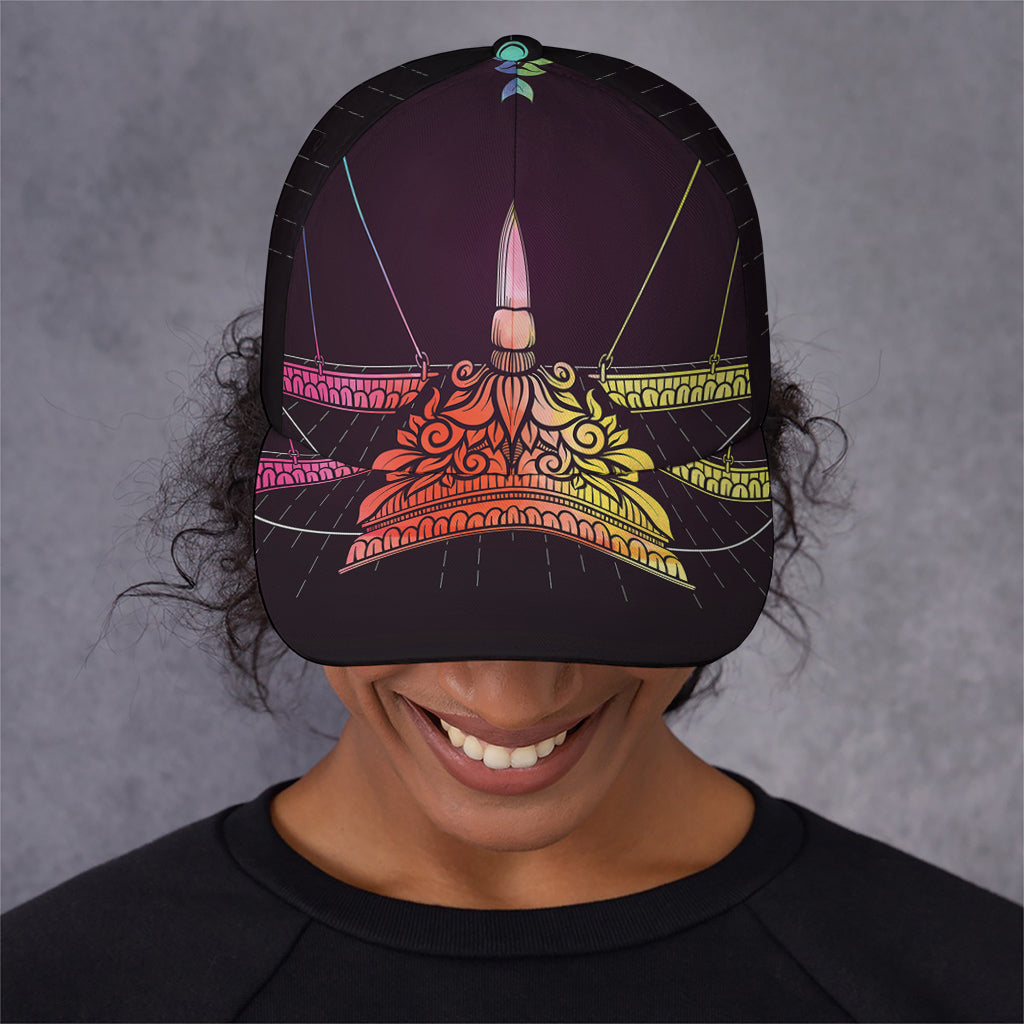 Colorful Libra Sign Print Baseball Cap