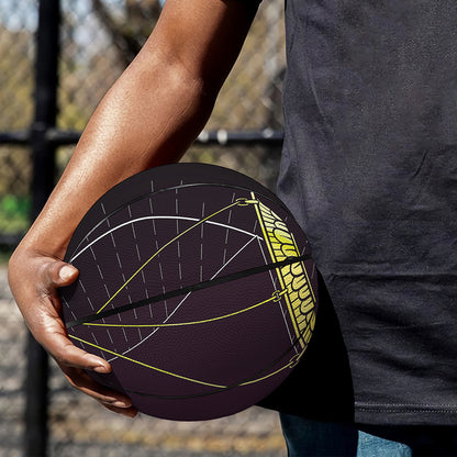 Colorful Libra Sign Print Basketball
