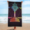 Colorful Libra Sign Print Beach Towel