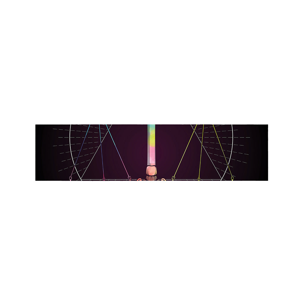 Colorful Libra Sign Print Bed Runner