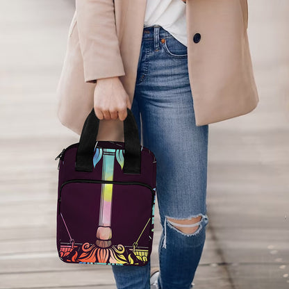 Colorful Libra Sign Print Bible Tote Bag