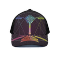 Colorful Libra Sign Print Black Mesh Trucker Hat
