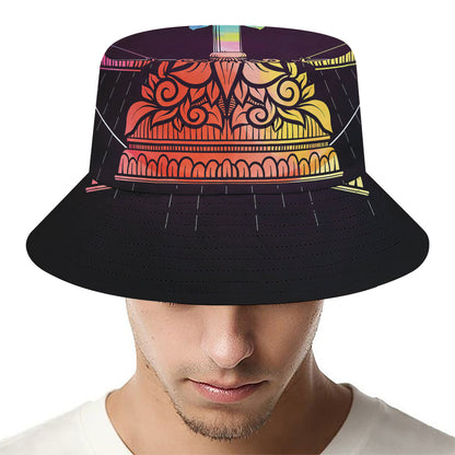 Colorful Libra Sign Print Bucket Hat