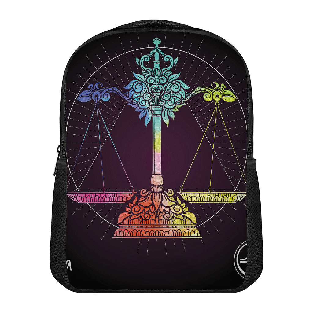 Colorful Libra Sign Print Casual Backpack