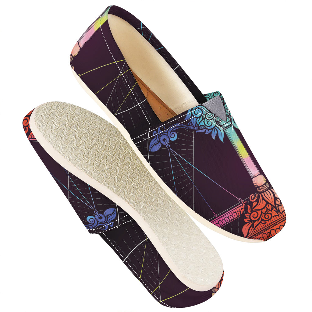 Colorful Libra Sign Print Casual Shoes