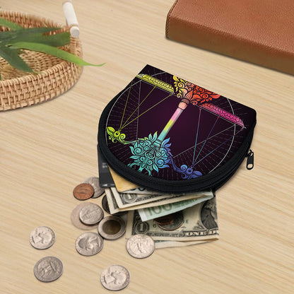 Colorful Libra Sign Print Coin Purse