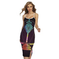 Colorful Libra Sign Print Cross Back Cami Dress