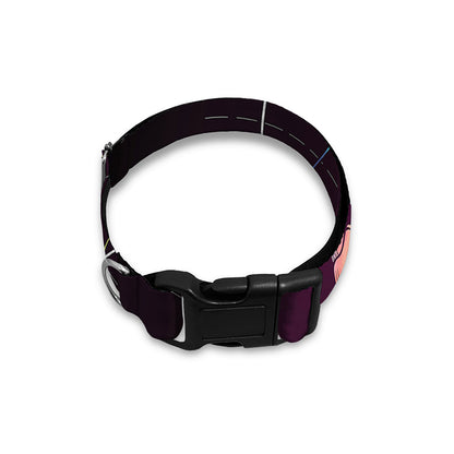 Colorful Libra Sign Print Dog Collar