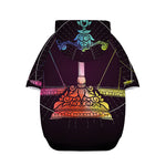 Colorful Libra Sign Print Dog Zip Up Hoodie