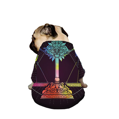 Colorful Libra Sign Print Dog Zip Up Jacket
