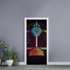 Colorful Libra Sign Print Door Sticker