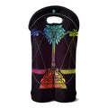 Colorful Libra Sign Print Double Neoprene Wine Tote
