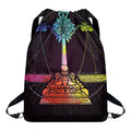 Colorful Libra Sign Print Drawstring Backpack