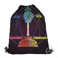 Colorful Libra Sign Print Drawstring Bag