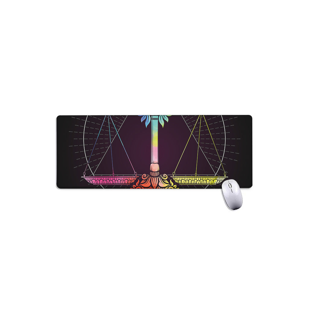 Colorful Libra Sign Print Extended Mouse Pad