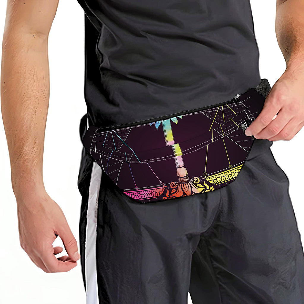 Colorful Libra Sign Print Fanny Pack