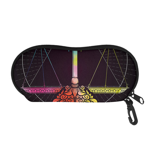 Colorful Libra Sign Print Glasses Case