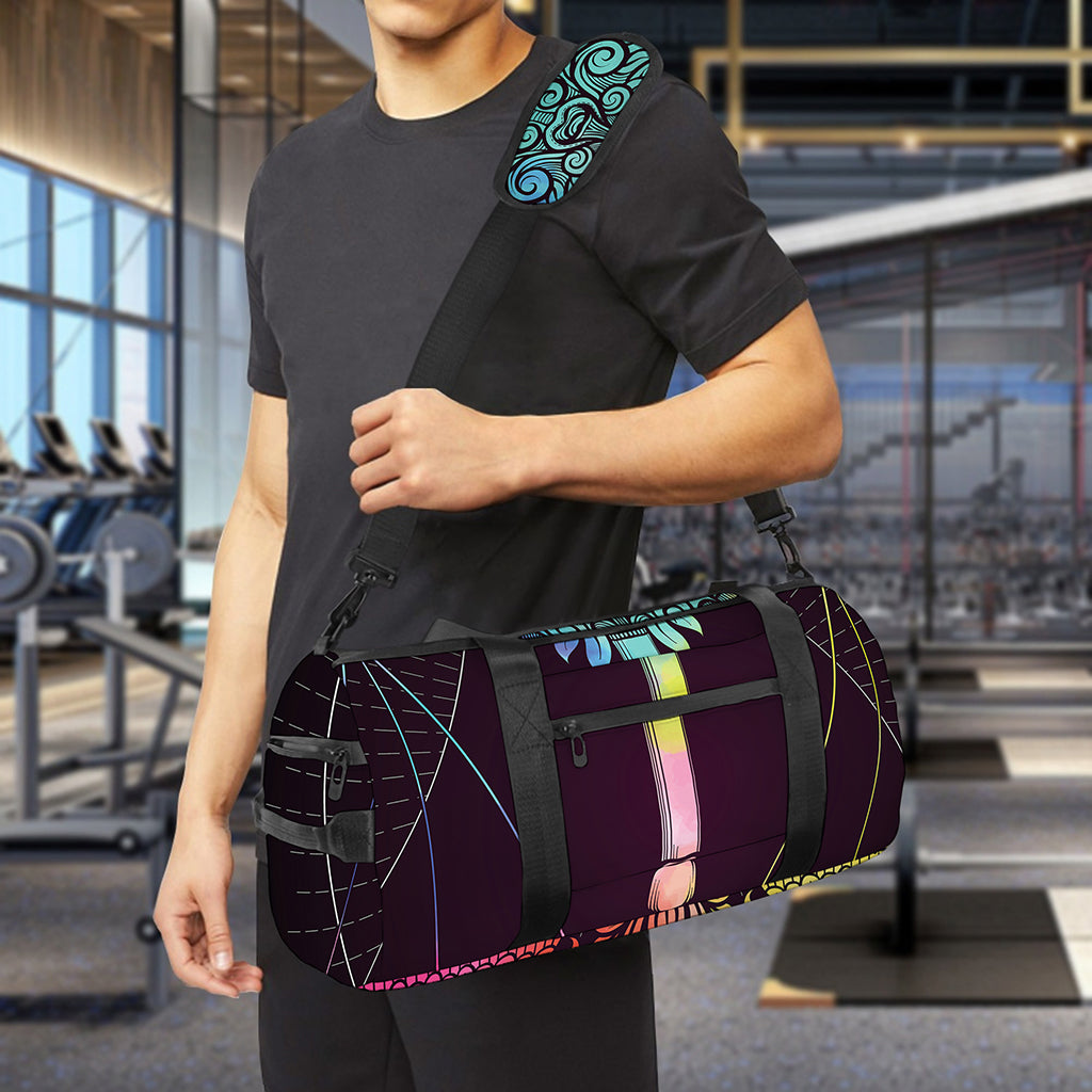 Colorful Libra Sign Print Gym Bag