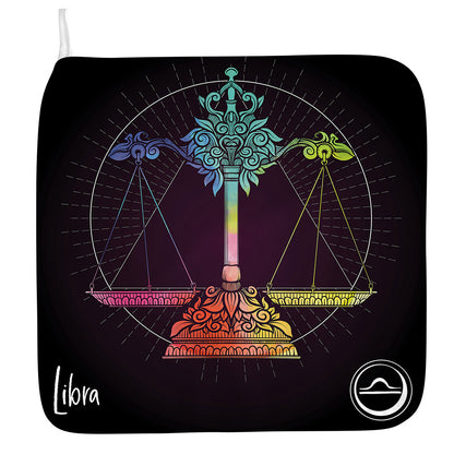 Colorful Libra Sign Print Hand Towel