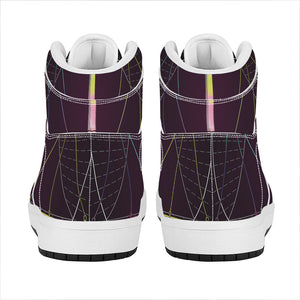 Colorful Libra Sign Print High Top Leather Sneakers