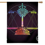 Colorful Libra Sign Print House Flag