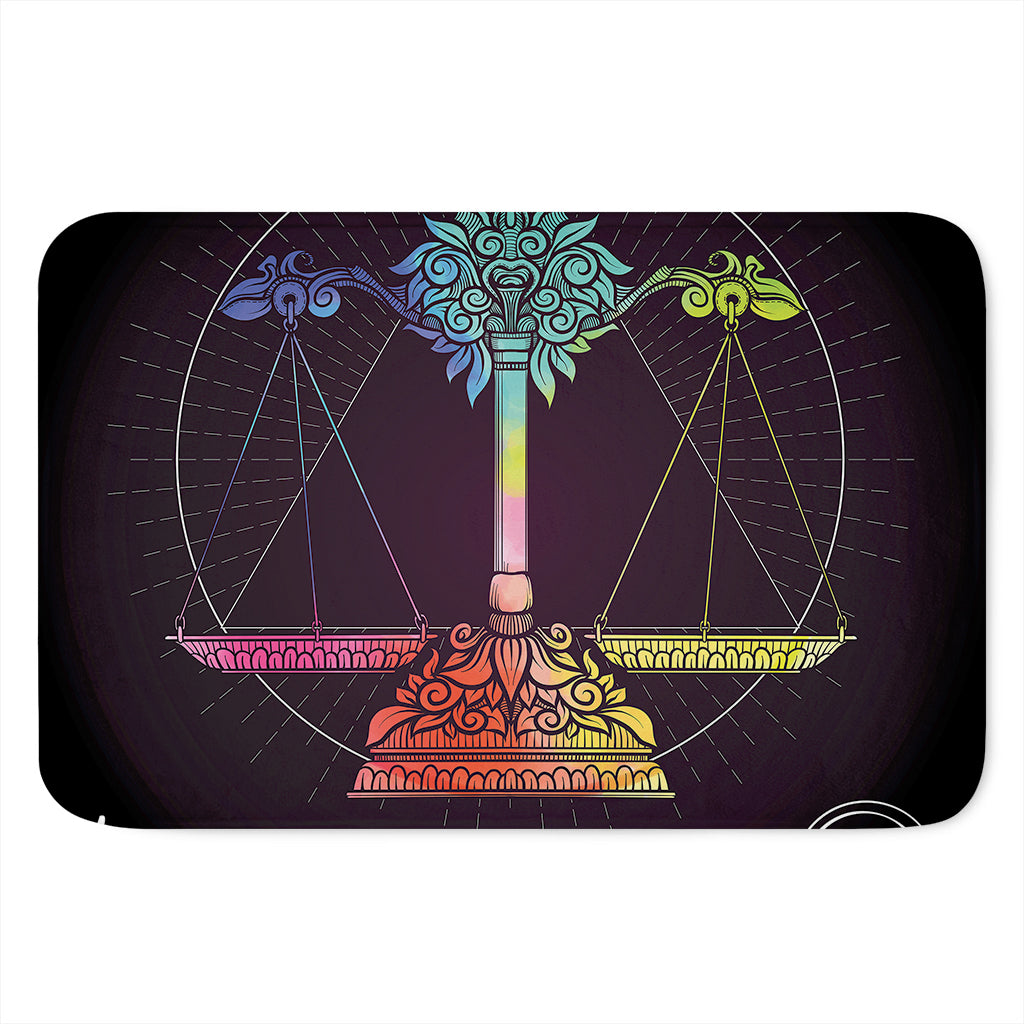 Colorful Libra Sign Print Indoor Door Mat