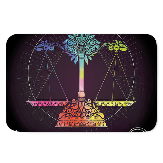 Colorful Libra Sign Print Indoor Door Mat