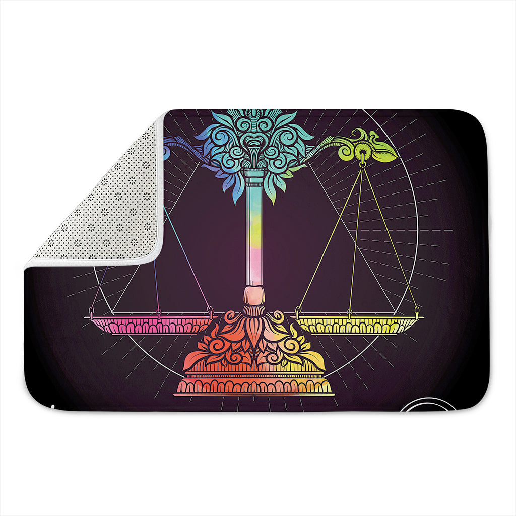 Colorful Libra Sign Print Indoor Door Mat