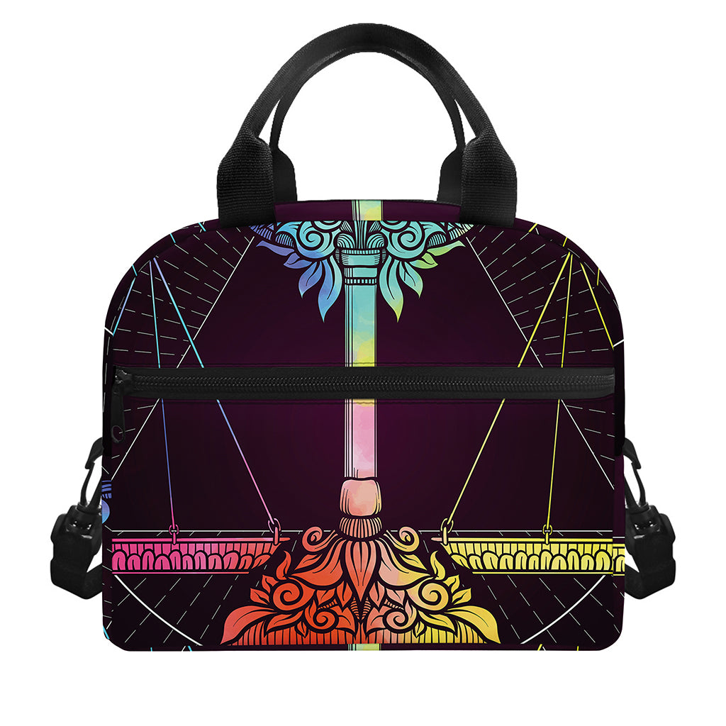 Colorful Libra Sign Print Insulated Lunch Bag